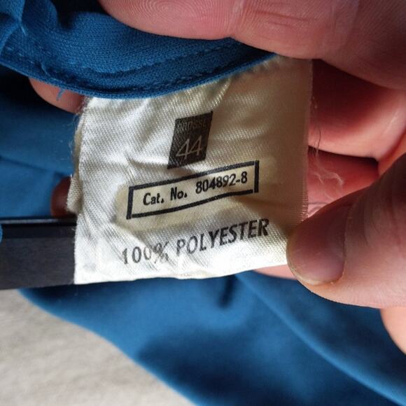 Vintage European Turquoise Stirrup Jumpsuit Romper Size 44/US Small Dancewear - Picture 5 of 9